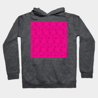 Fuchsia Bunny Rabbits Hoodie